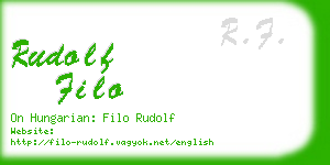 rudolf filo business card